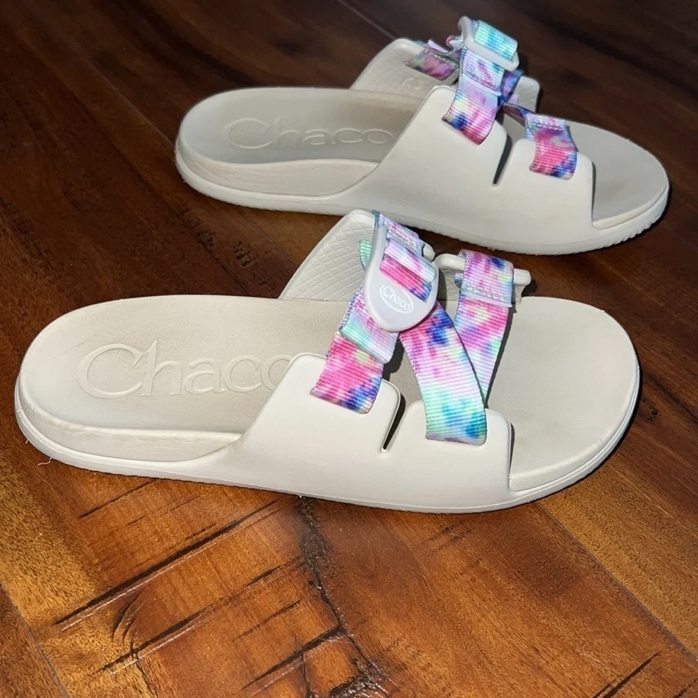 CHACO Chillos Tie Dye Slide Sandals Shoes